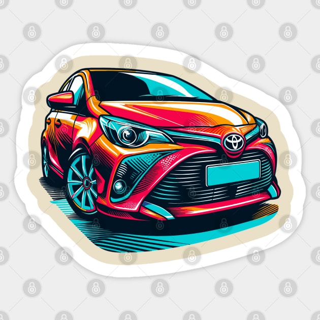 Toyota Yaris Sticker by Vehicles-Art